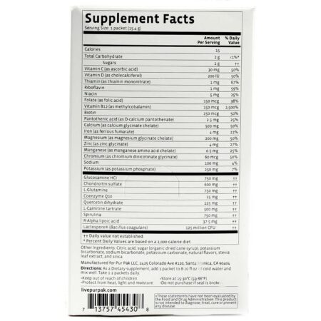 Pur Pak Active Lifestyle Supplement, Super Verde - 28 packets - Image 2