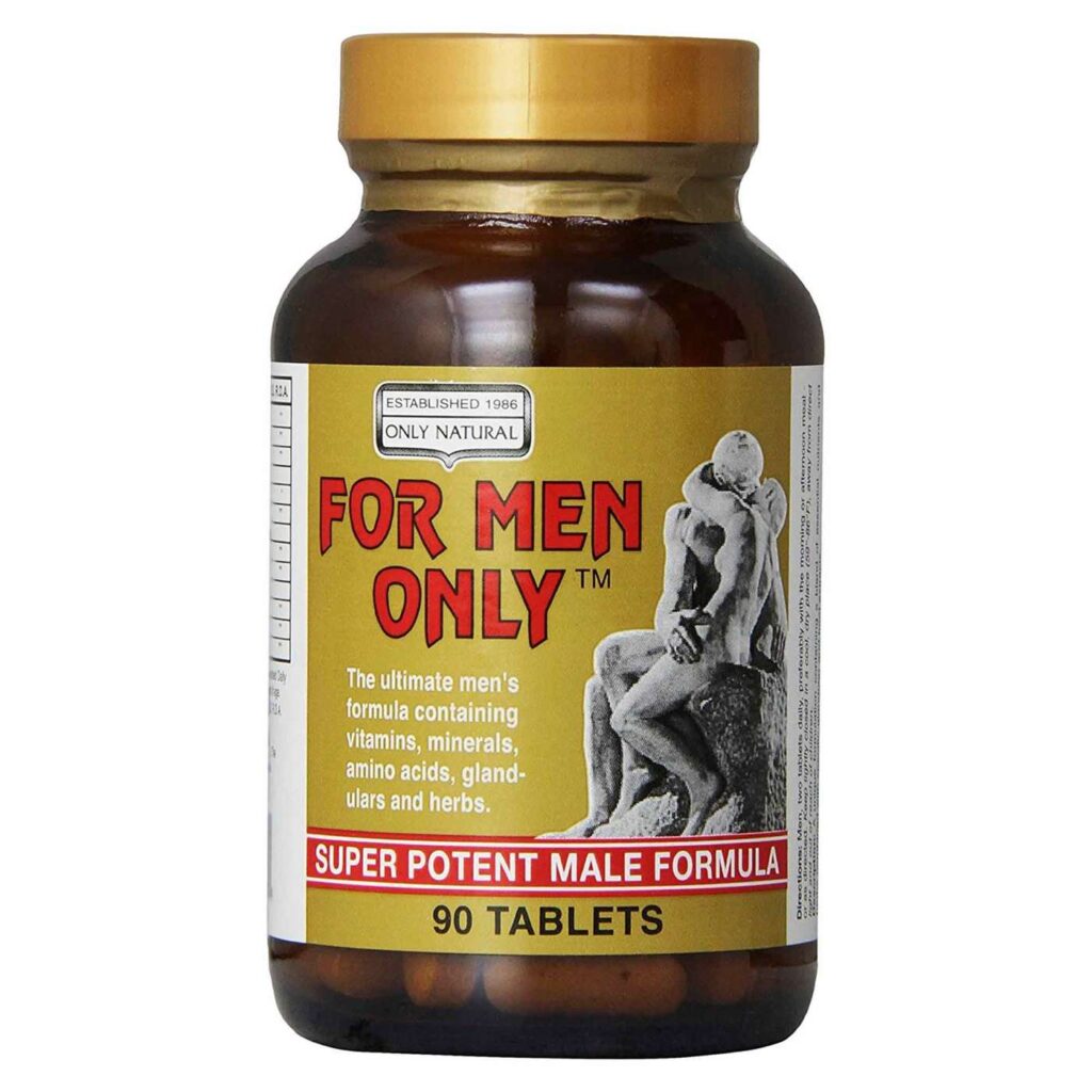 Only Natural Suplemento para Homens - 90 Tabletes para Vitalidade e Performance