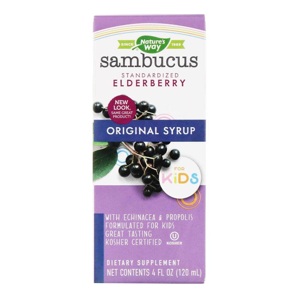 Nature's Way Sambucus Xarope para Crianças - 120mL para Imunidade Infantil