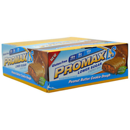 Promax Nutrition Lower Sugar Energia Bar, Massa de biscoito de manteiga de amendoim - 12 pack