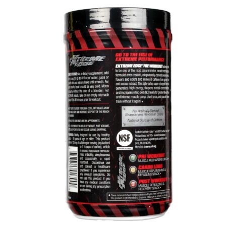 Extreme Edge, Pré Treino, Sabor Uva Vigorosa - 600 g (1.32 lbs) - Image 3