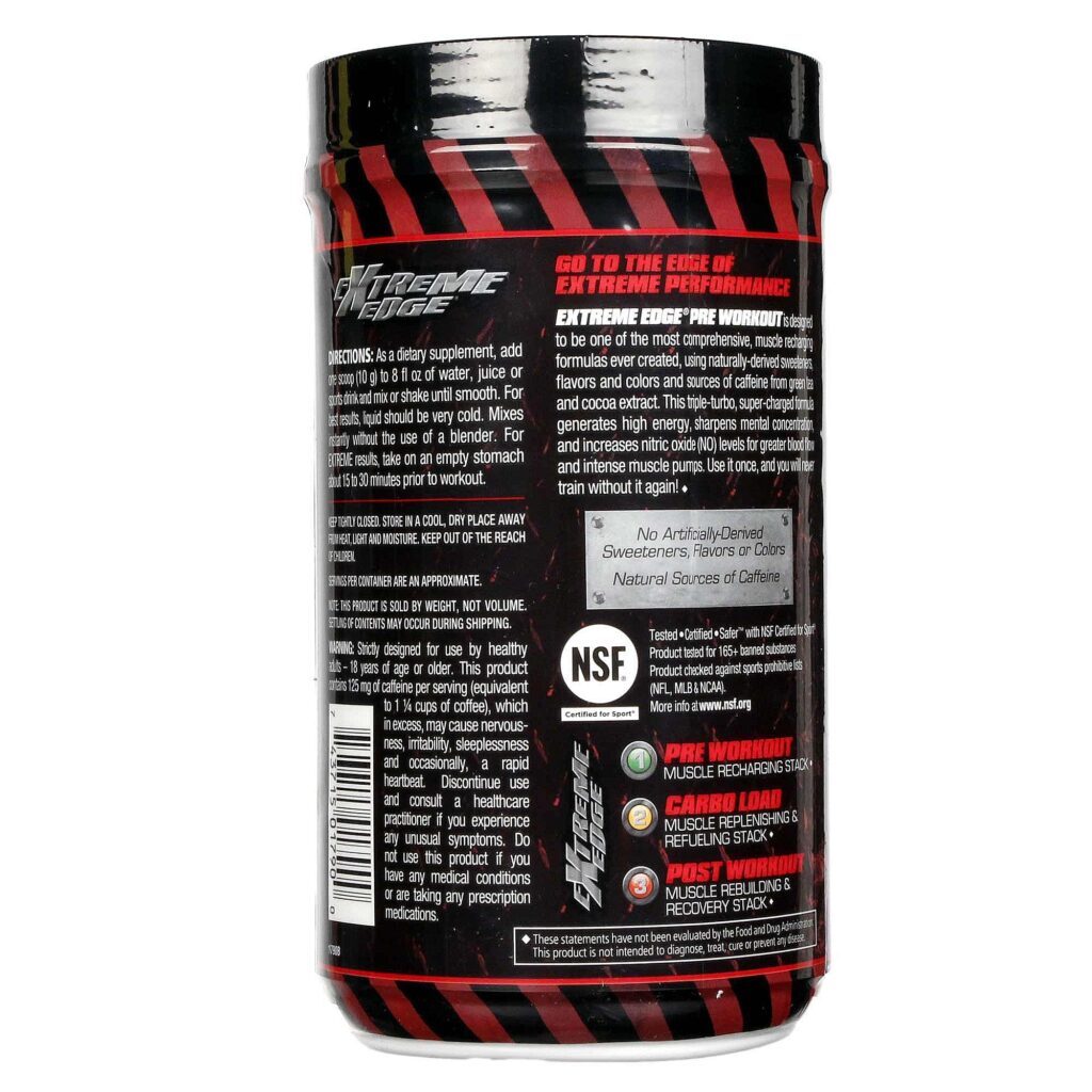 Extreme Edge Pré Treino Uva Vigorosa 600g - Energia e Foco Máximo - Imagem 3