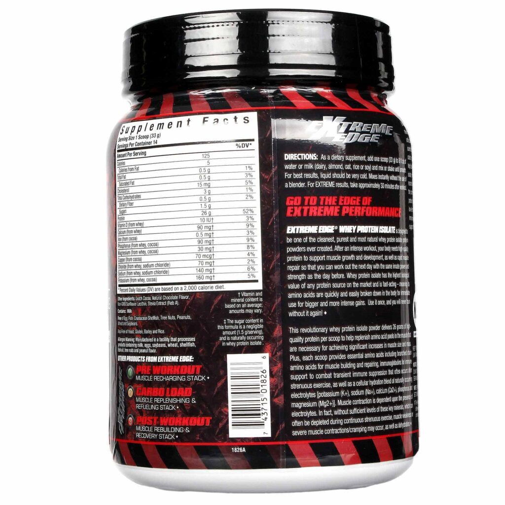Extreme Edge Whey Protein Isolado Sabor Chocolate Atômico - 462g (1 lb) - Imagem 2