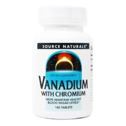 Source Naturals Vanádio com Cromo - 180 Tabletes | Controle de Açúcar e Metabolismo