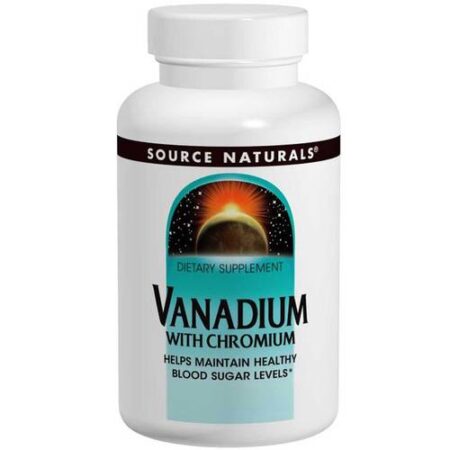 Source Naturals, Vanádio com Cromo - 90 Tabletes