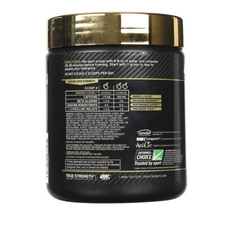 Pré-Treino Gold Standard Optimum Nutrition Sabor Melancia 30 Porções - Energia e Foco Máximos - Imagem 3