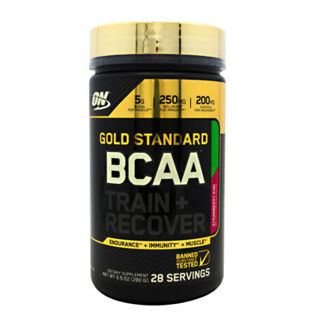 Optimum Nutrition Gold Standard BCAA Train + Recover, Kiwi de morango - 9.9 oz (280g)