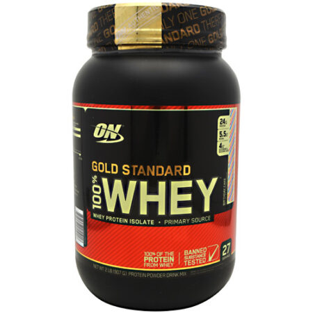 Optimum Nutrition, Gold Standard 100% Whey, Bolo de Aniversário - 907 g