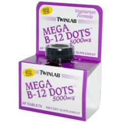 Twinlab Mega B-12 Dots™ - 60 Grânulos: Energia e Vitalidade para o Seu Dia a Dia