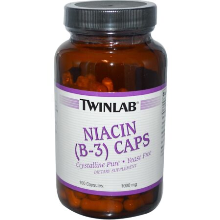 Twinlab, Niacina (B-3) 1000 mg - 100 cápsulas