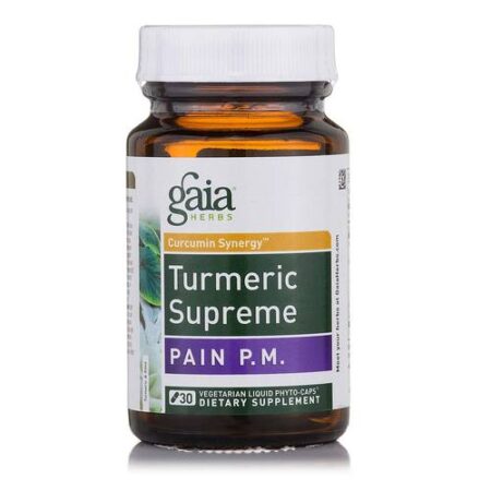 Gaia Herbs Turmeric Supreme Pain PM - 30 Vegetarian Liquid Phyto-Cápsulas