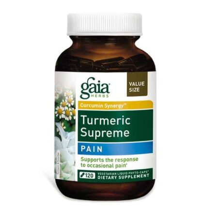 Gaia Herbs, Açafrão Supreme Para Dores - 120 Phyto-Cápsulas Líquidas Vegetarianas