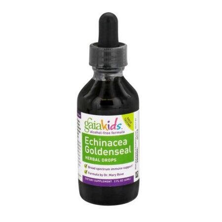 Gaia Herbs, Gotas de Ervas Echinacea Goldenseal para Crianças - 2 fl oz (60mL)