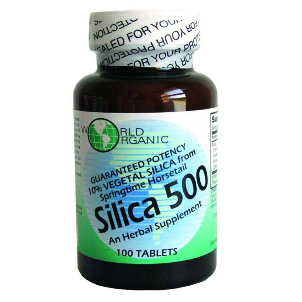 World Organic Sílica 500mg: 100 Tabletes para Saúde e Vitalidade