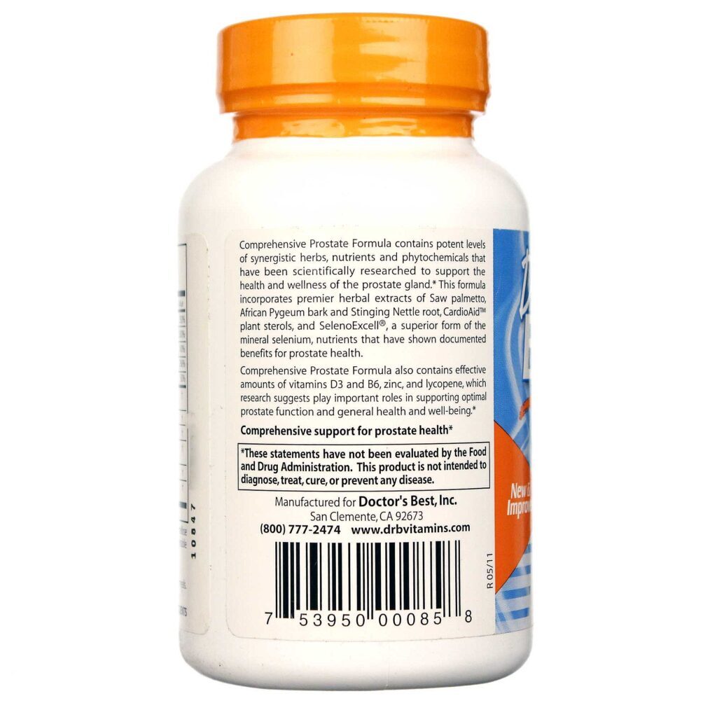 Doctor's Best Fórmula Abrangente da Próstata - 90 Tabletes: Saúde e Bem-Estar - Imagem 2