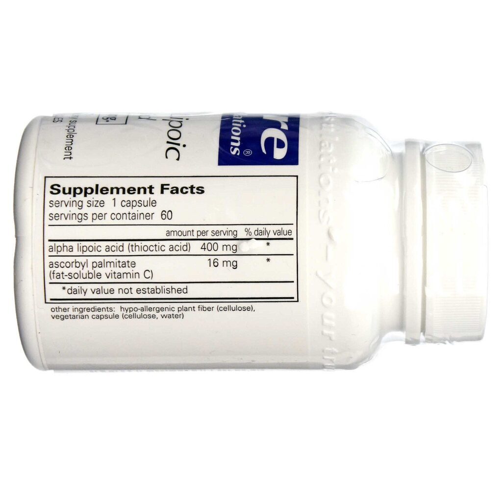 Ácido Alfa-Lipóico 400mg 60 Cápsulas Vegetarianas Pure EnCápsulasulations - Imagem 2