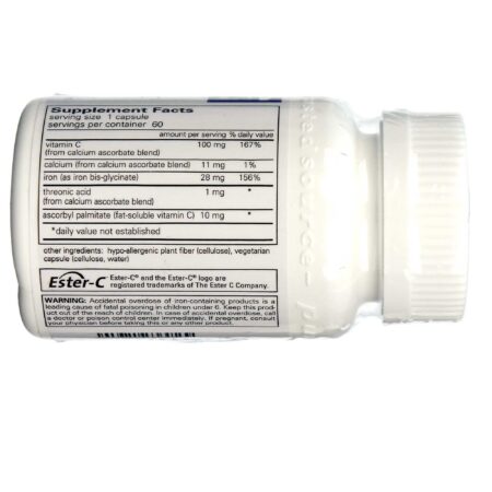 Pure Encapsulations, OptiFerin-C - 60 Cápsulas - Image 2