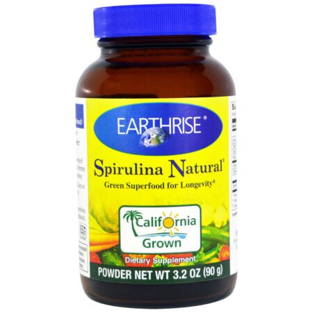 Earthrise, Spirulina em Pó - 90 g (3,2 oz)