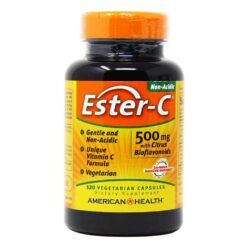American Health Ester C® 500 mg com Bioflavonóides Cítricos - 120 Cápsulas Vegetarianas para Imunidade e Saúde Geral