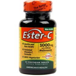 Ester C® 1000 mg com Bioflavonóides Cítricos - 45 Tabletes Vegetarianos American Health | Vitamina C Pura