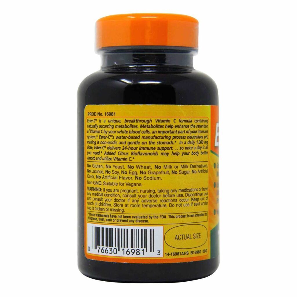 American Health Ester C® 1000 mg com Bioflavonóides Cítricos - 90 Tabletes Vegetarianos - Imagem 3