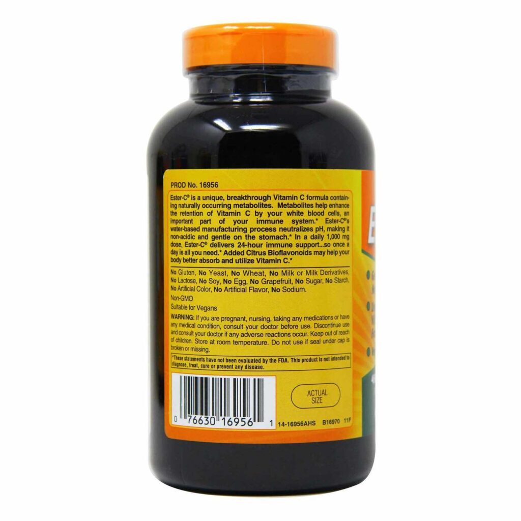 American Health Ester C® 500 mg com Bioflavonoides Cítricos - 450 Cápsulas Vegetarianas - Potência e Proteção Imunológica - Imagem 2