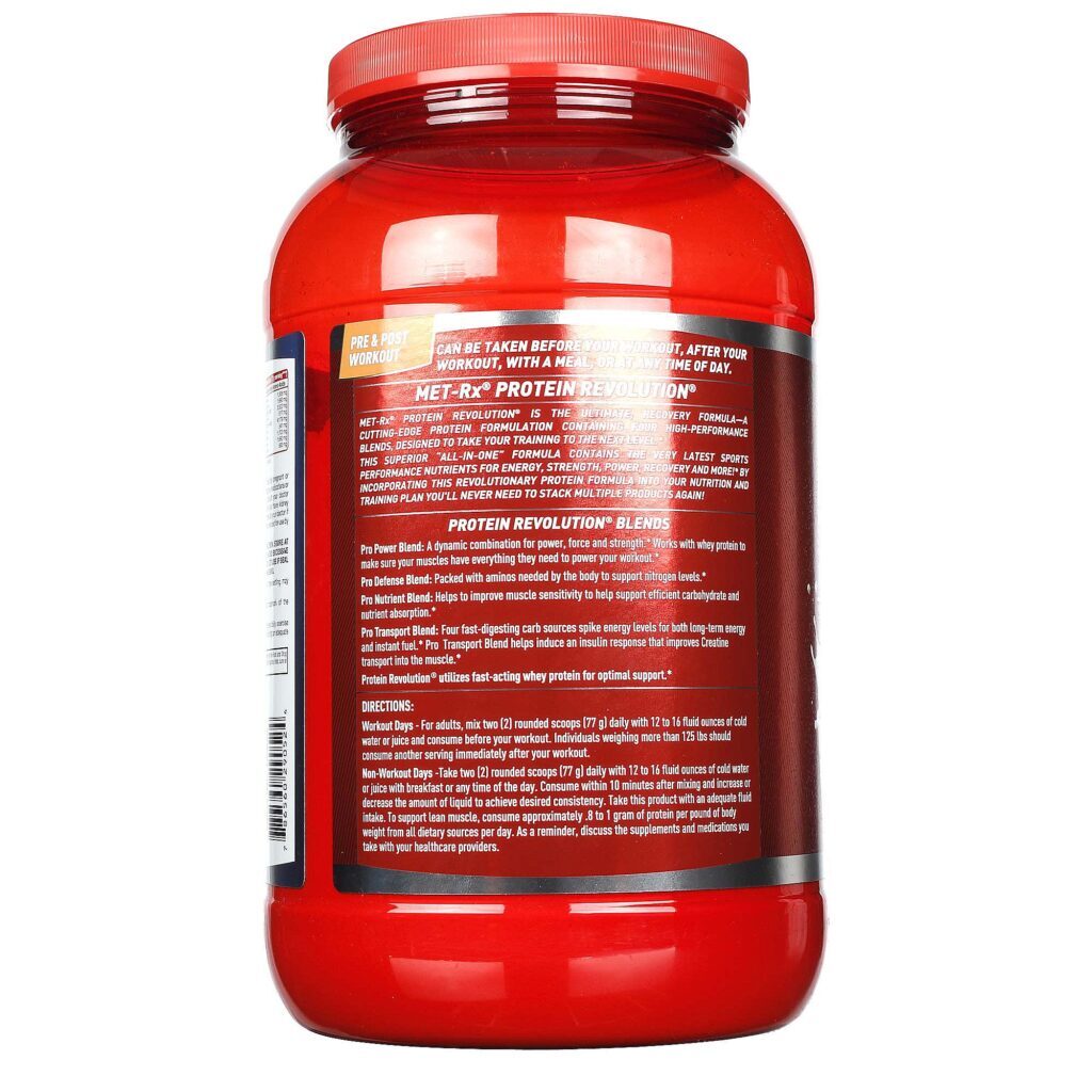 MET-Rx Proteína Revolution Baunilha 2.5 Libras - Pura Potência para Seus Músculos - Imagem 3