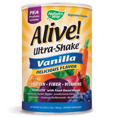 Nature's Way, Ultra-Shake® Proteína de Ervilha - Sabor Baunilha - 34 oz (962g)