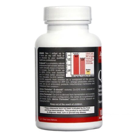 Jarrow Formulas Q-absorb® Co-Q10 - 60 Cápsulas Gel: Energia Celular e Antioxidante para Brasileiros - Imagem 3