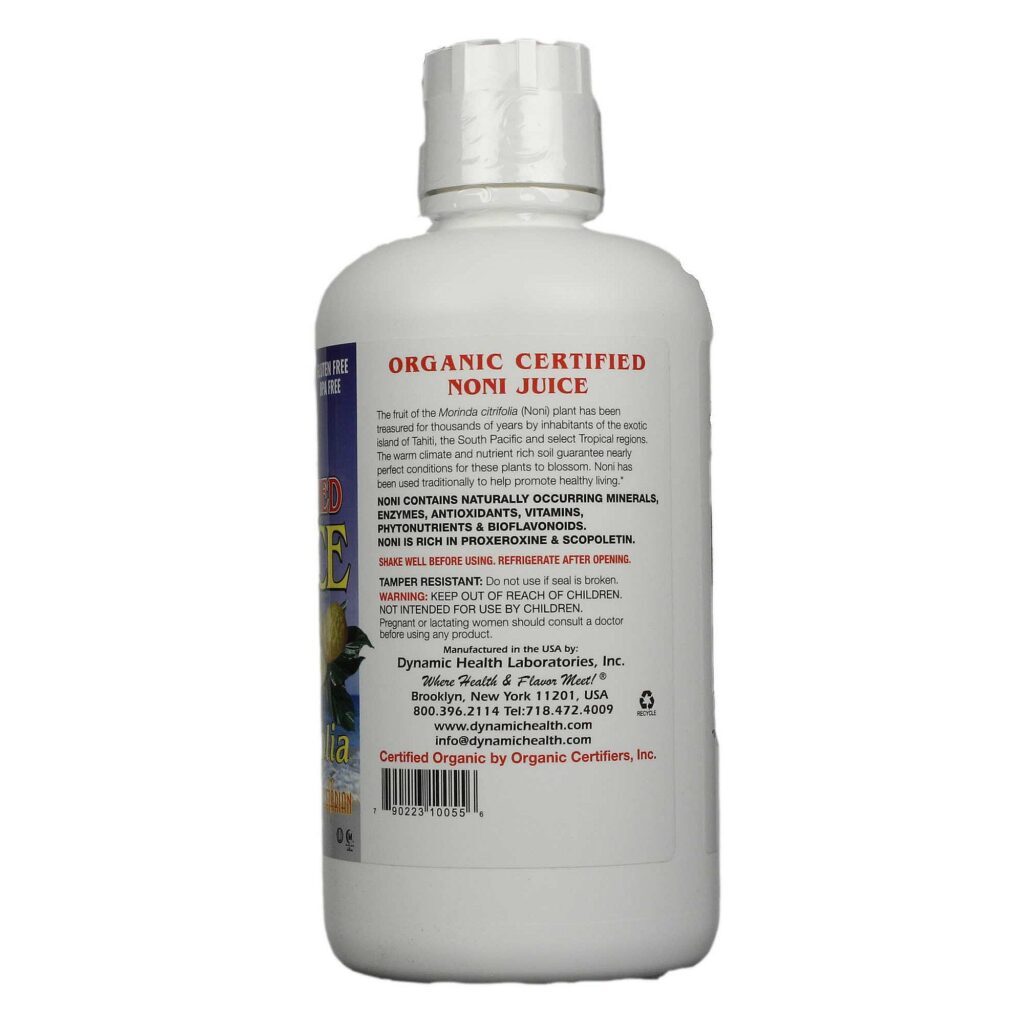 Suco Noni Orgânico Dynamic Health Laboratories 946ml: Saúde e Bem-Estar Natural - Imagem 2