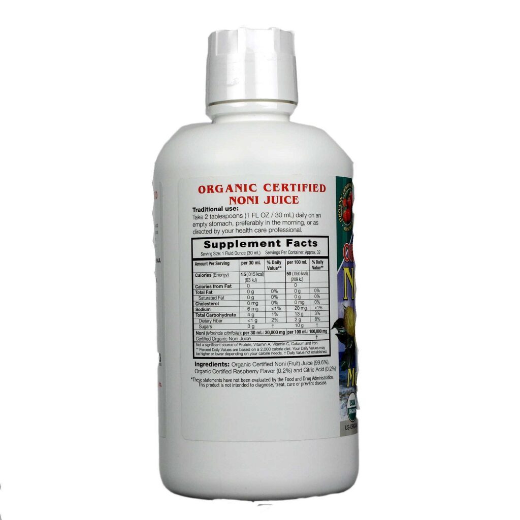 Suco Noni Orgânico Dynamic Health Laboratories 946ml: Saúde e Bem-Estar Natural - Imagem 3