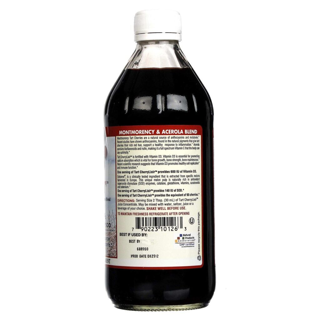 Dynamic Health Laboratories Tart Cherry Lixir 16 fl oz (473ml) - Concentrado de Cereja Ácida para Bem-Estar - Imagem 2