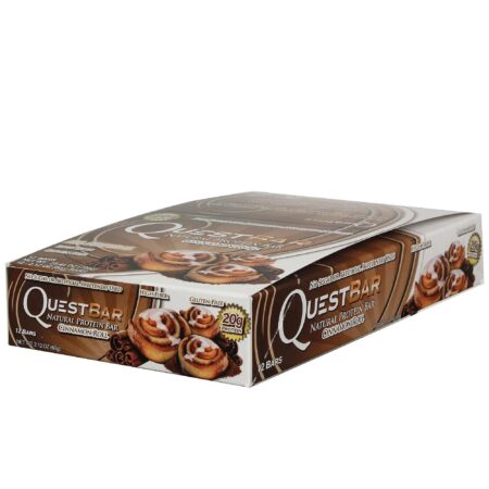 Barra de Proteína Cinnamon Roll Quest Nutrition 60 gr - 12 Unidades