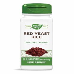 Nature's Way Levedura de Arroz Vermelho 600 mg - 60 Cápsulas Vegetarianas para Saúde Cardiovascular
