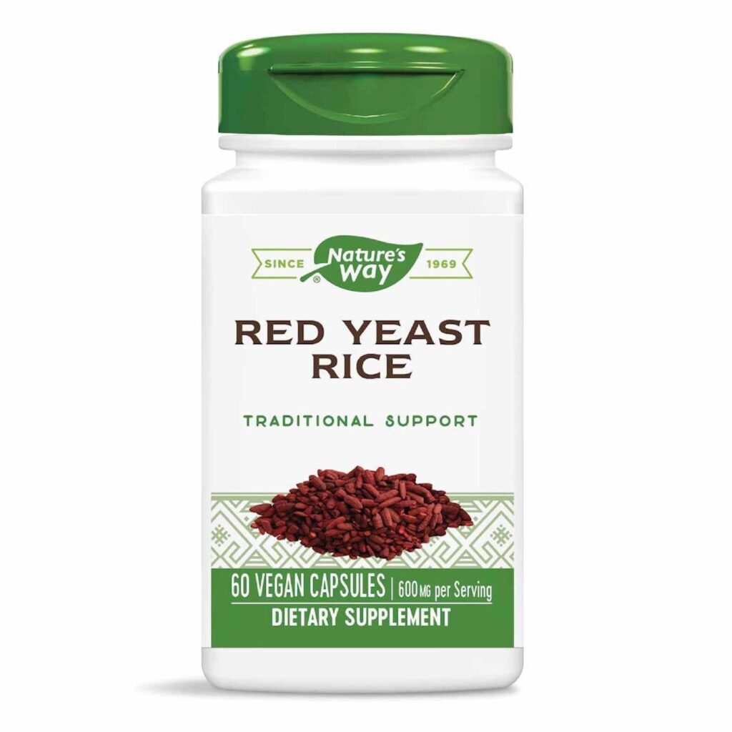 Nature's Way Levedura de Arroz Vermelho 600 mg - 60 Cápsulas Vegetarianas para Saúde Cardiovascular