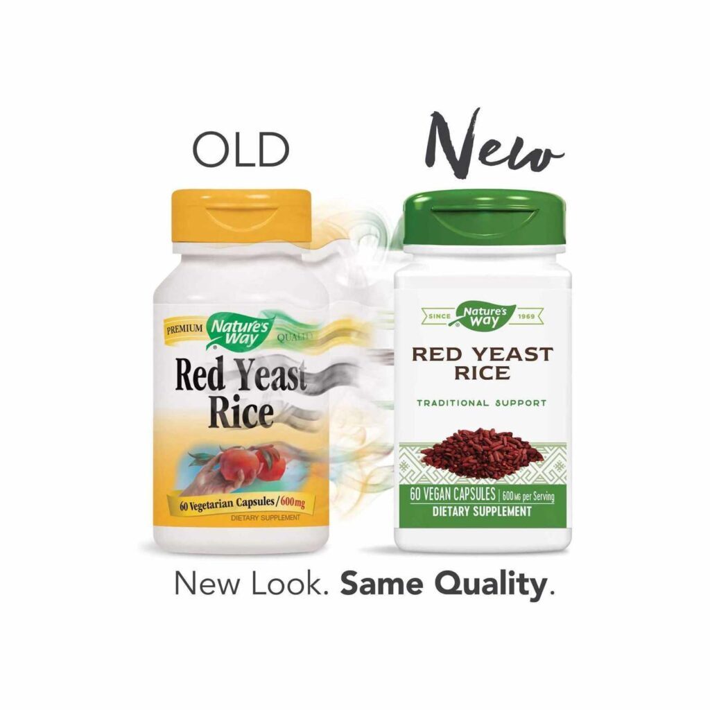 Nature's Way Levedura de Arroz Vermelho 600 mg - 60 Cápsulas Vegetarianas para Saúde Cardiovascular - Imagem 2