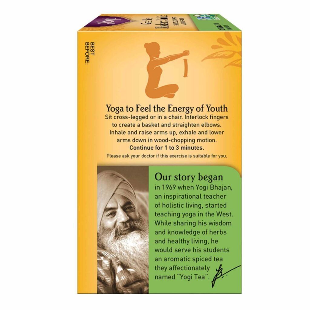 Yogi Tea Chá Verde Slim Life Mirtilo 16 Saquinhos Orgânico - Controle de Peso - Imagem 3