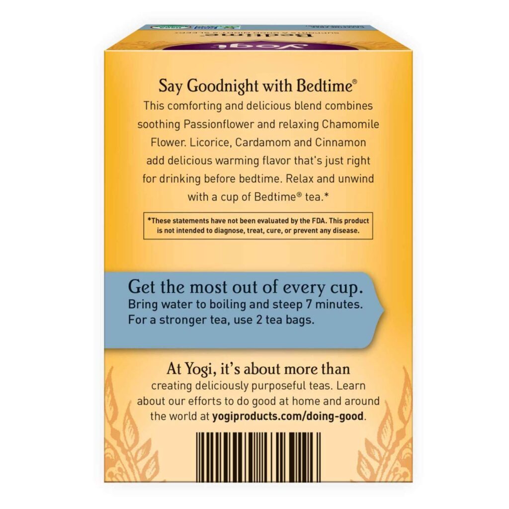 Yogi Tea Chá Orgânico Bedtime 16 Sachês - Relaxamento Natural - Imagem 2