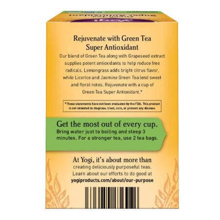 Yogi Tea Organic Teas, Chá Verde Super Antioxidante - 16 Saquinhos de Chá - Image 2