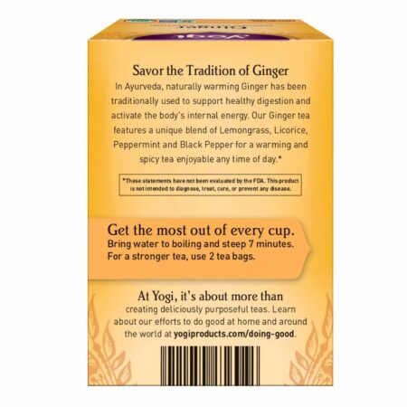 Yogi Tea Organic Teas, Chá Orgânico de Gengibre - 16 Saquinhos de Chá - Image 2