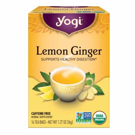 Yogi Tea Organic Teas, Chá Orgânico Limão e Gengibre - 16 Saquinhos de Chá