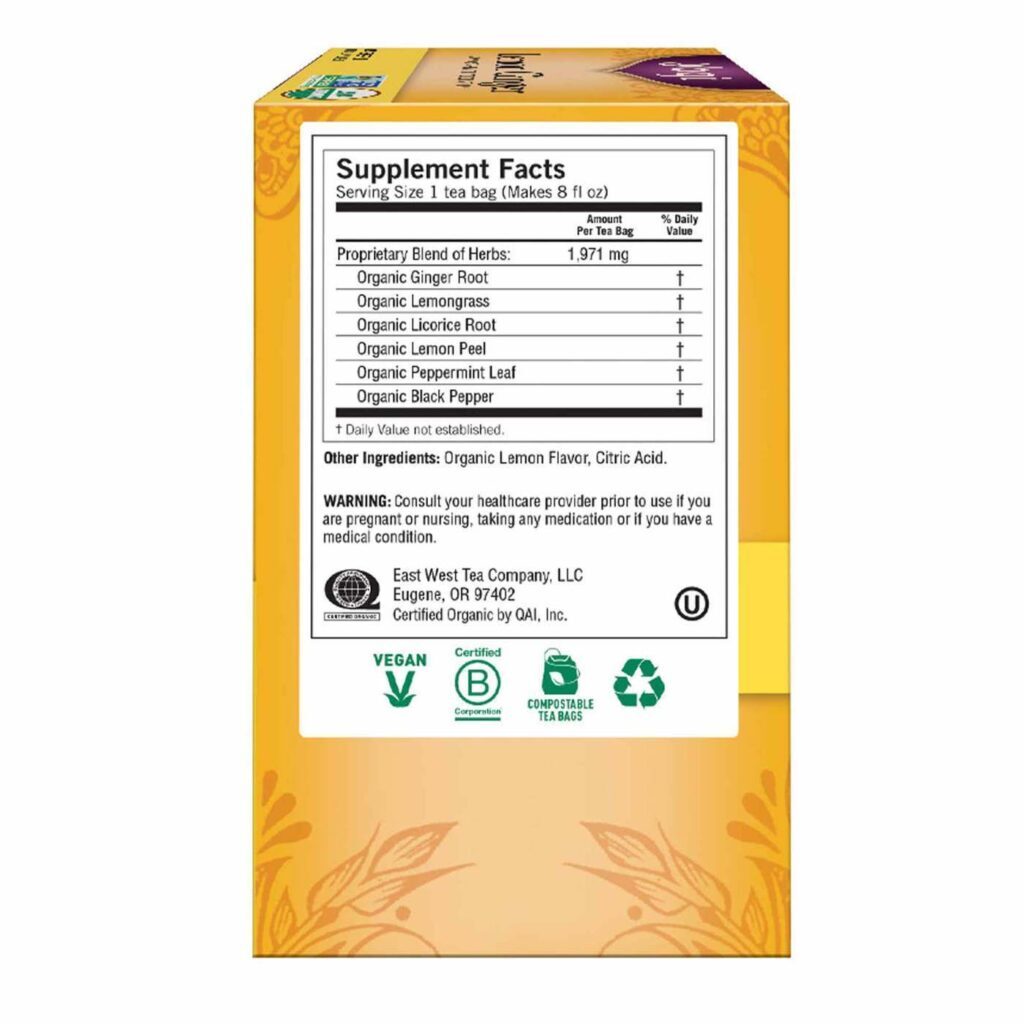 Yogi Tea Orgânico Chá Limão e Gengibre - 16 Saquinhos para Bem-Estar no Brasil - Imagem 4