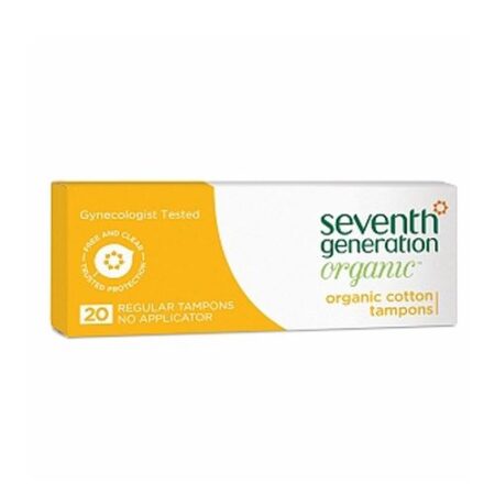 Seventh Generation, Absorventes Internos de Algodão Orgânico, Sem Aplicador - 20 Unidades