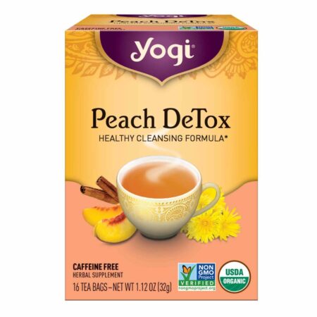 Yogi Tea Organic, Chá Detox de Pêssego - 16 saquinho de chá