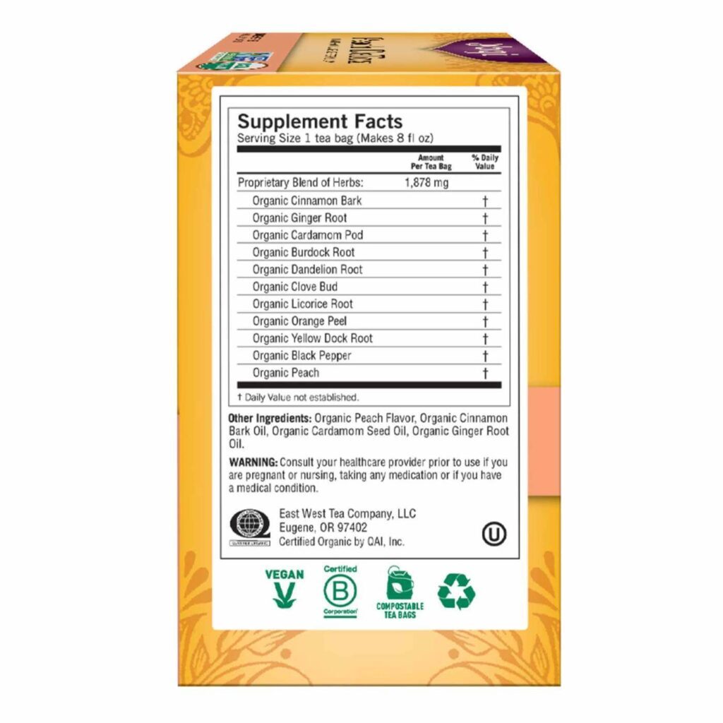 Yogi Tea Chá Detox Orgânico Pêssego - 16 Saquinhos - Imagem 4