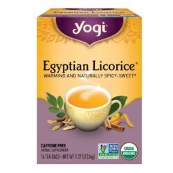 Yogi Chá Orgânico de Alcaçuz Egípcio - 16 Sachês: Bem-Estar Natural e Sabor Exótico