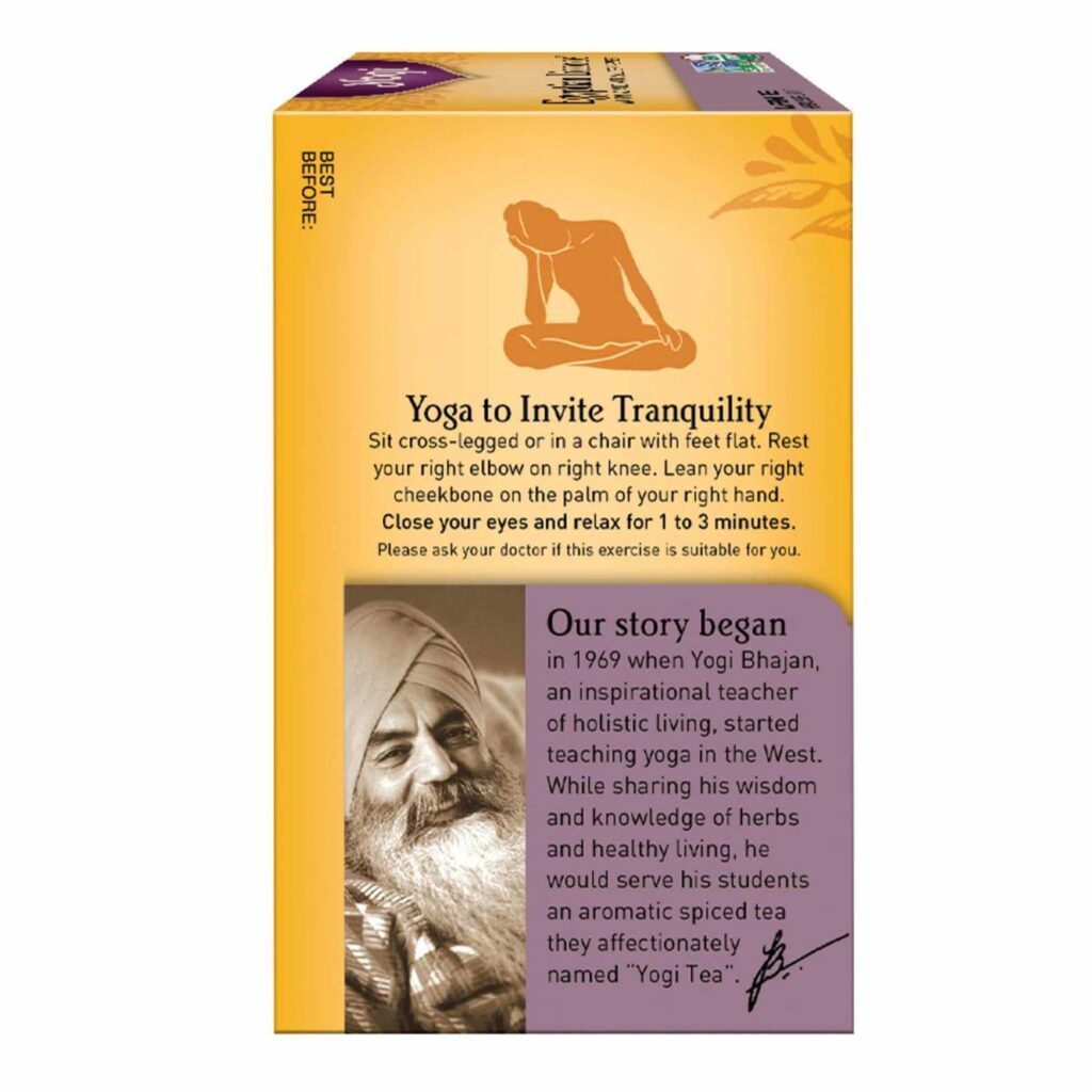 Yogi Chá Orgânico de Alcaçuz Egípcio - 16 Sachês: Bem-Estar Natural e Sabor Exótico - Imagem 3