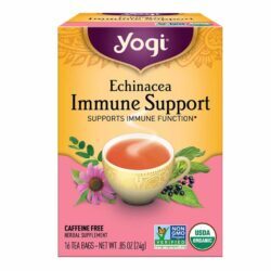 Yogi Tea Orgânico Equinácea: Chá para Suporte Imunológico - 16 Saquinhos