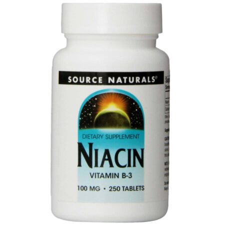 Source Naturals, Niacina e Vitamina B3 - 100 mg - 250 Tabletes