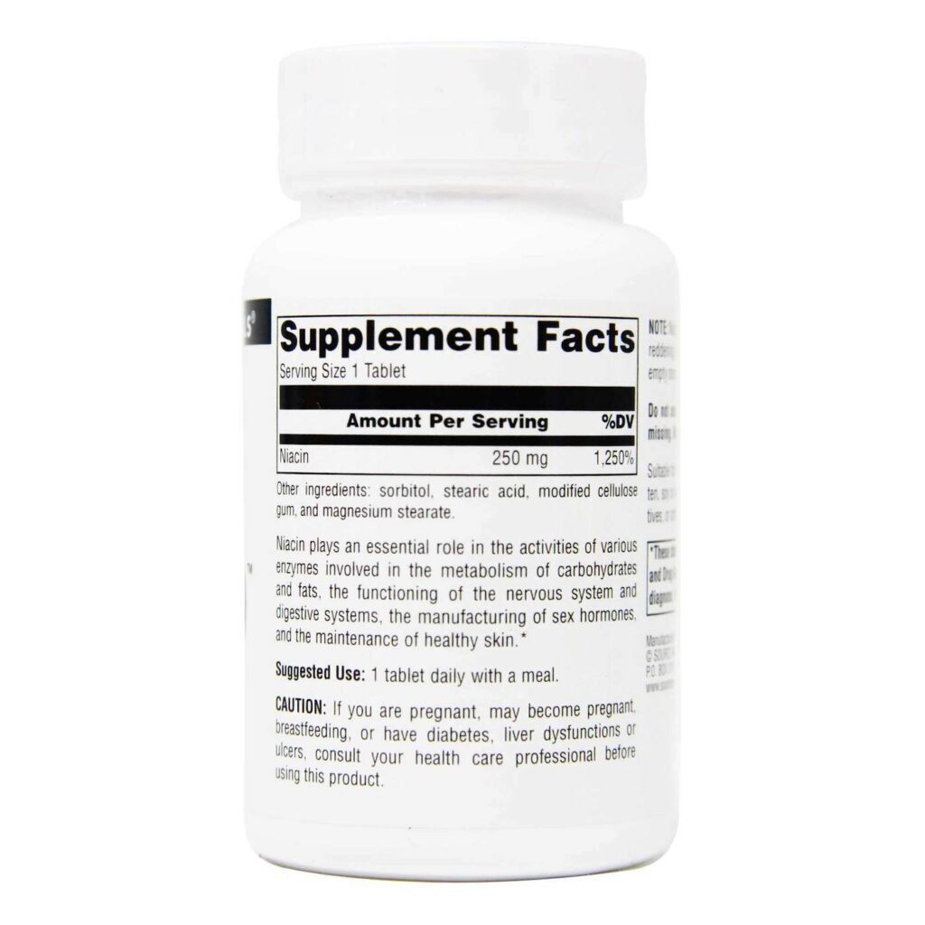 Source Naturals Niacina 250mg: Vitamina B3 Essencial para Sua Saúde e Bem-Estar no Brasil - Imagem 2